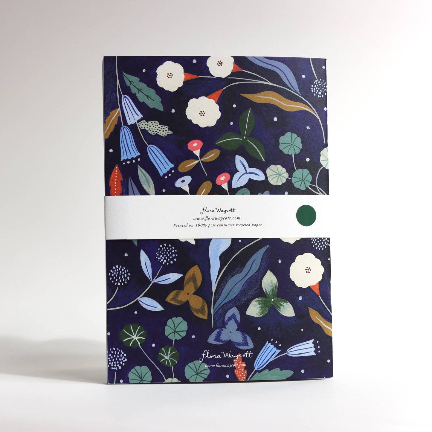 Dark Blue Garden journal notebook - A5 notebook