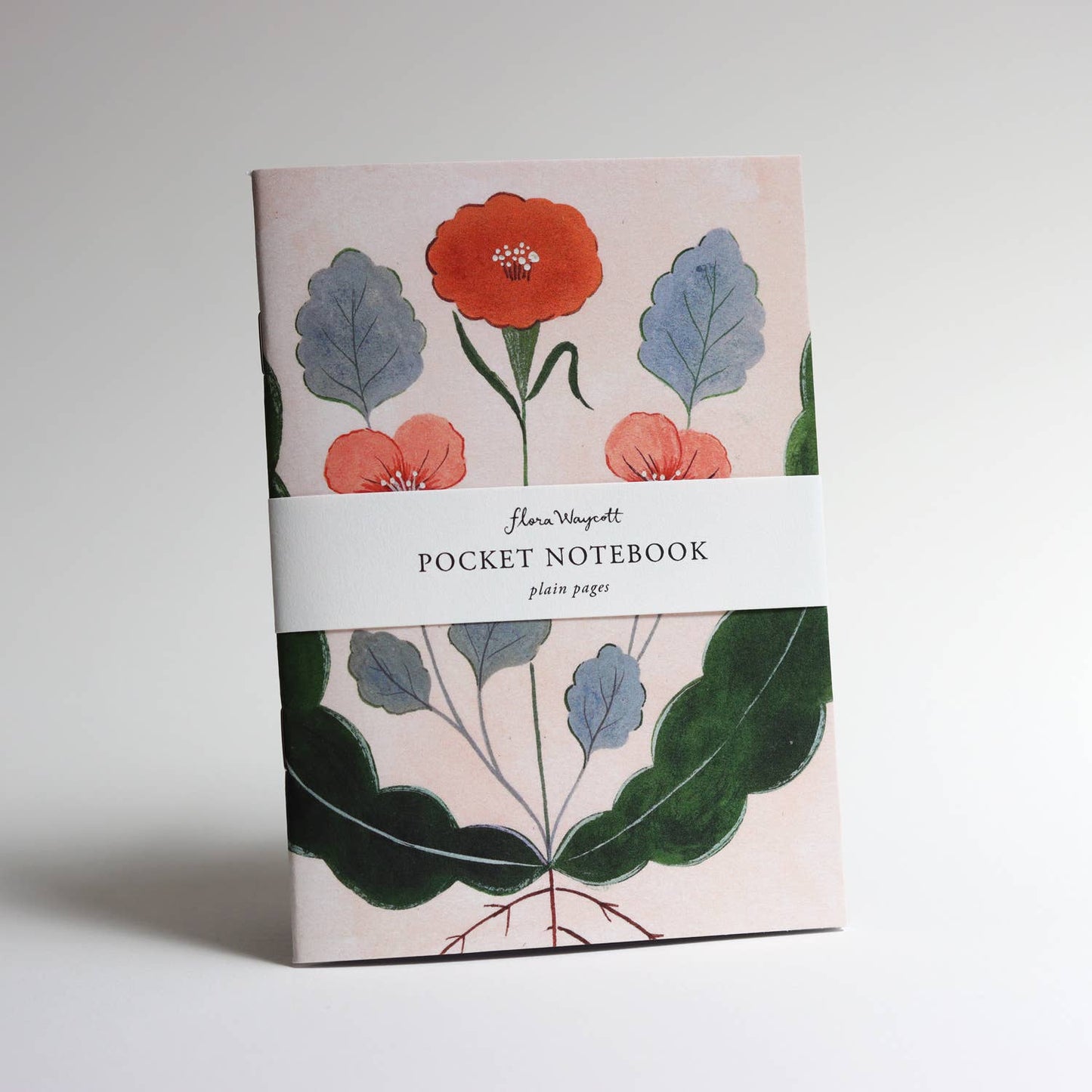 Vintage Red Flower pocket notebook - A6 notebook