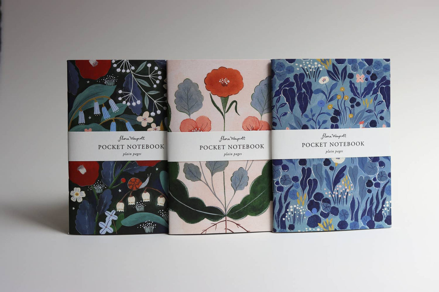 Flowers in blue vase pocket notebook - A6 notebook