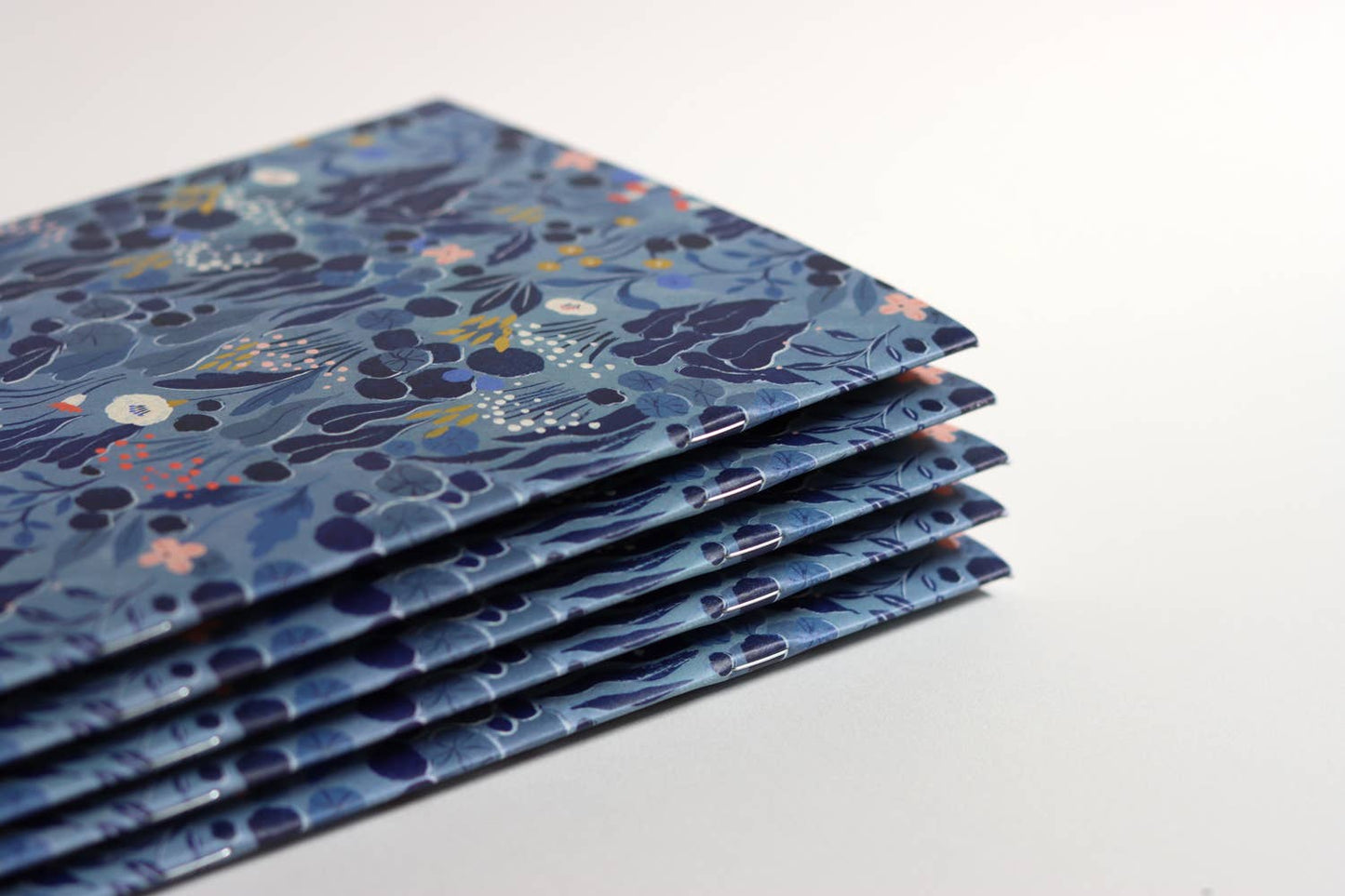 Blue Grey Floral journal notebook - A5 notebook