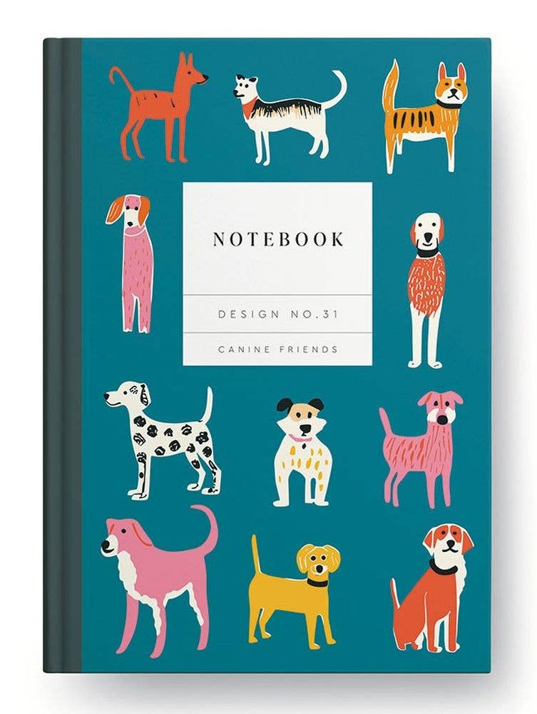 Kaleido A5 Hardback Notebook-Canine Friends