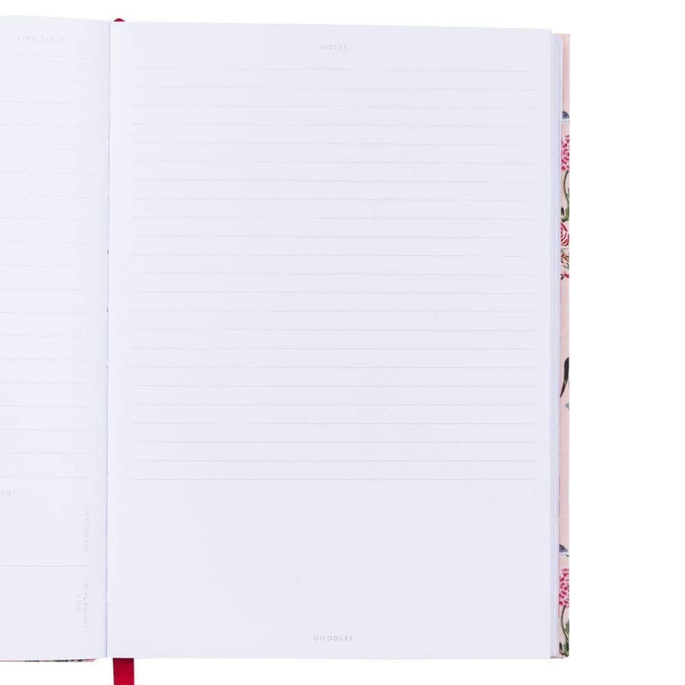 A5 Soft Cloth Cover Daily Planner-Spring Floral